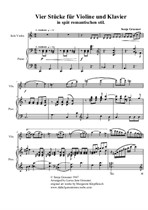 Four Pieces for violin & piano in late romantic style